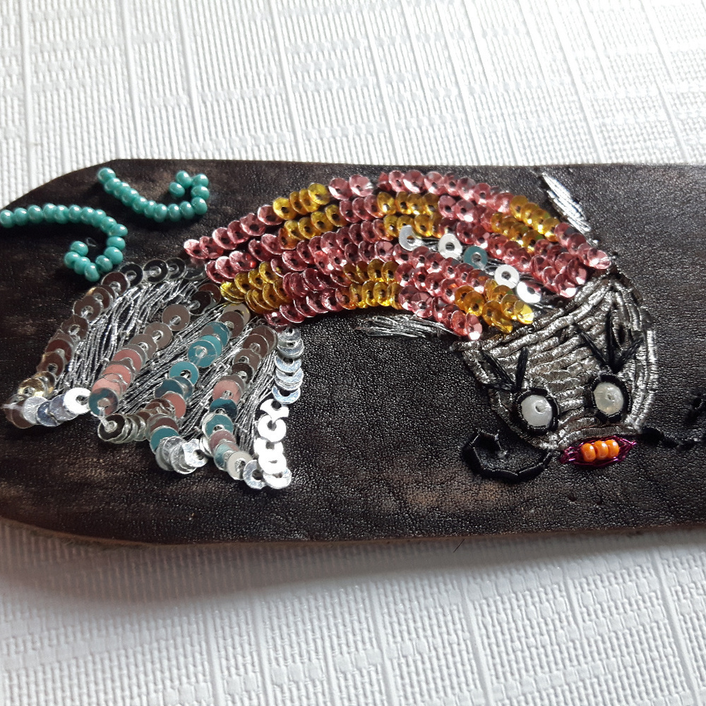 Betsey Johnson coy fish belt Beaded Rare M